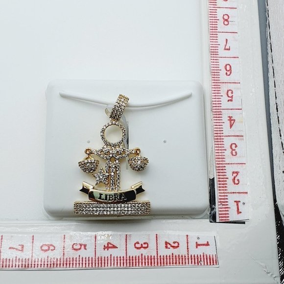 "14K Gold Plated Cubic Zircon Pendant, INUS1BR216 - Picture 9 of 9